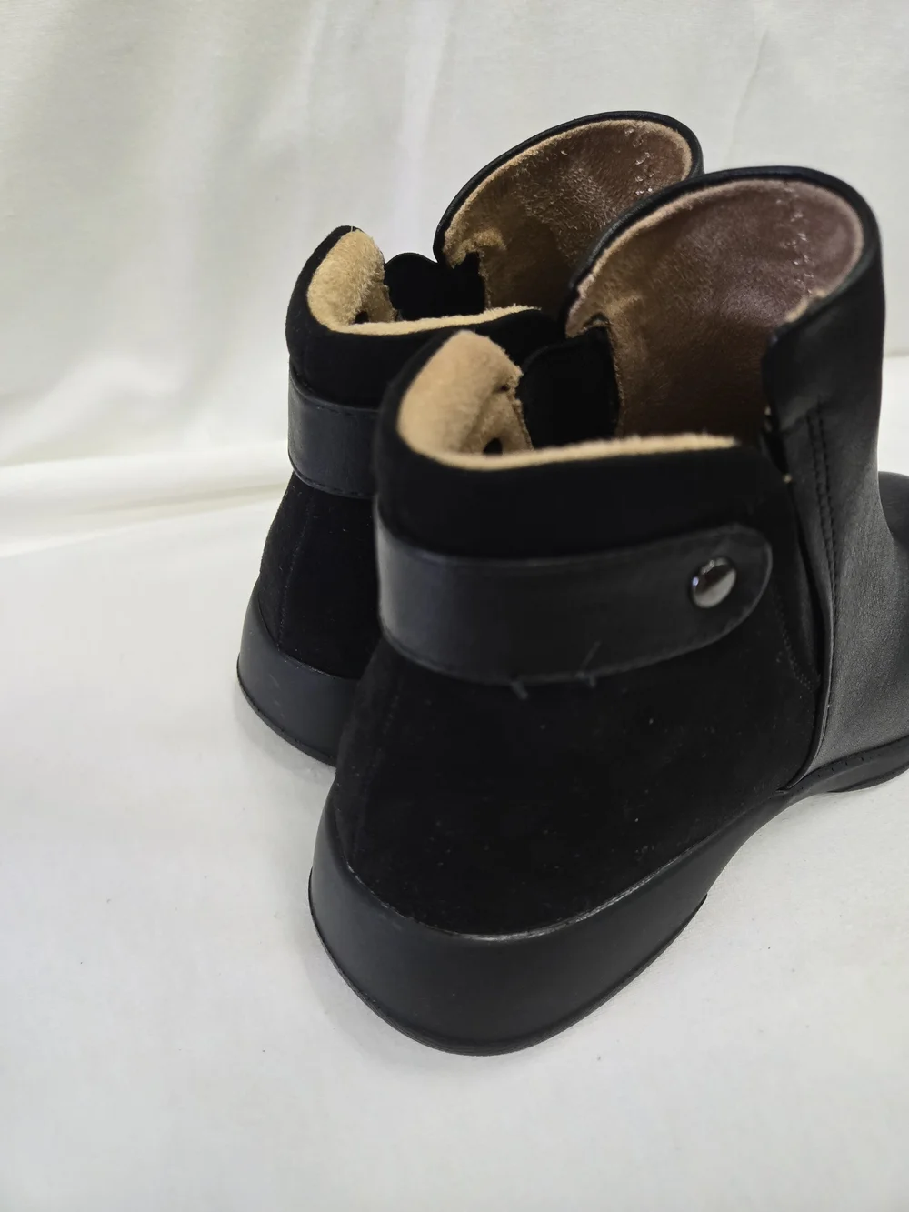 Naturalizer Black Leather & Suede Ankle Bootie